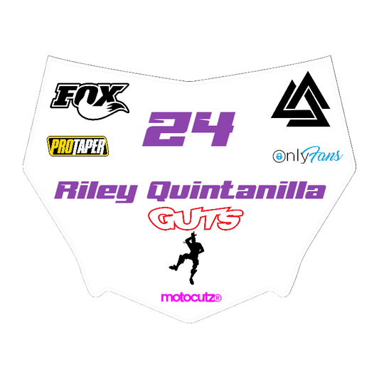 CUSTOM MOTOCUTZ FRONT PLATE DECAL