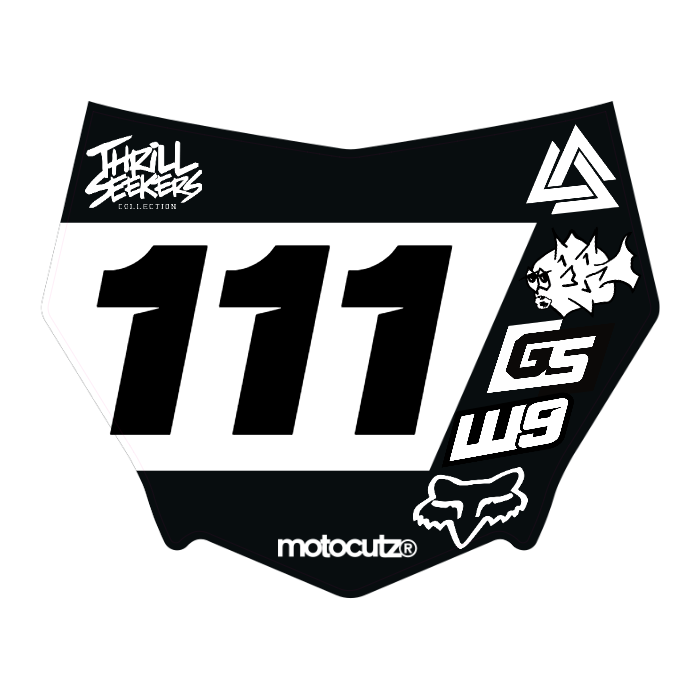 CUSTOM MOTOCUTZ FRONT PLATE DECAL