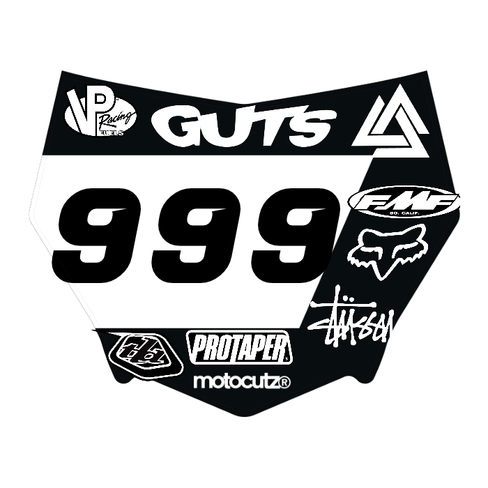 CUSTOM MOTOCUTZ FRONT PLATE DECAL