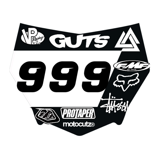 CUSTOM MOTOCUTZ FRONT PLATE DECAL
