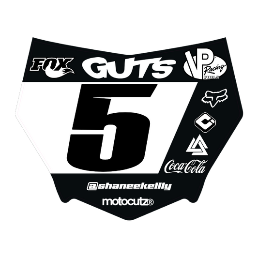 CUSTOM MOTOCUTZ FRONT PLATE DECAL
