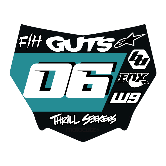 CUSTOM MOTOCUTZ FRONT PLATE DECAL