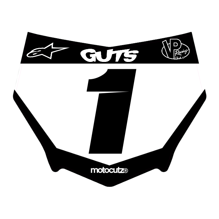 CUSTOM MOTOCUTZ FRONT PLATE DECAL