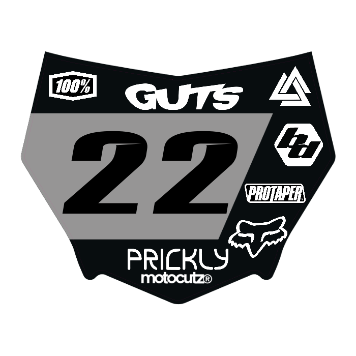 CUSTOM MOTOCUTZ FRONT PLATE DECAL