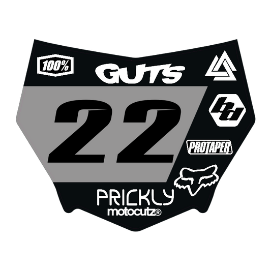 CUSTOM MOTOCUTZ FRONT PLATE DECAL