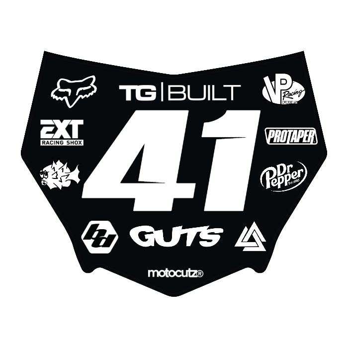 CUSTOM MOTOCUTZ FRONT PLATE DECAL
