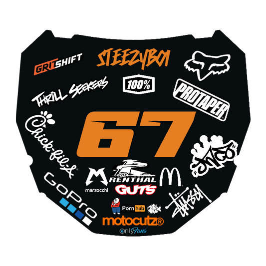 CUSTOM ODI NUMBER PLATE DECAL