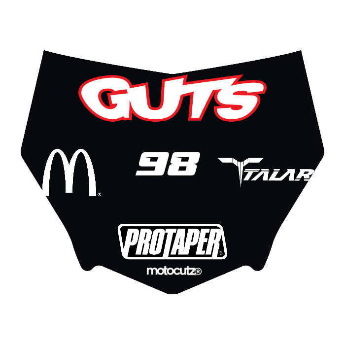 CUSTOM MOTOCUTZ FRONT PLATE DECAL