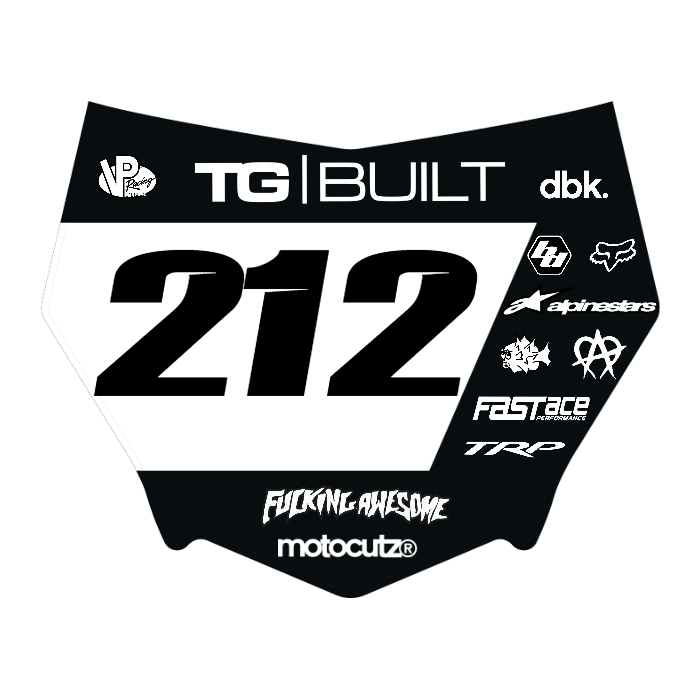 CUSTOM MOTOCUTZ FRONT PLATE DECAL