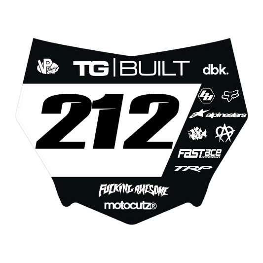 CUSTOM MOTOCUTZ FRONT PLATE DECAL