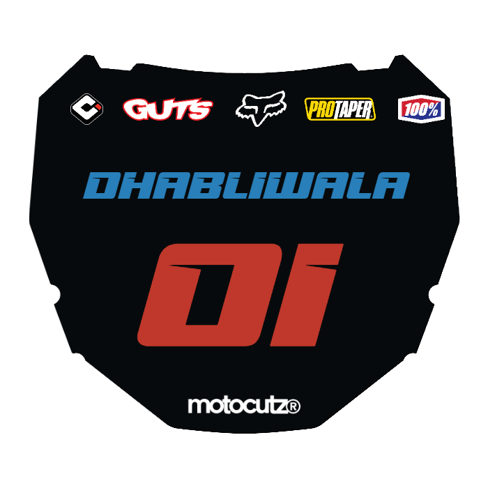 CUSTOM ODI NUMBER PLATE DECAL