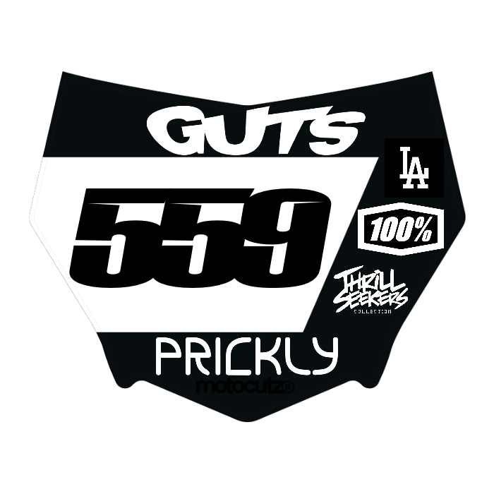 CUSTOM MOTOCUTZ FRONT PLATE DECAL