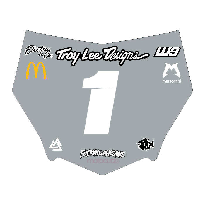 CUSTOM MOTOCUTZ FRONT PLATE DECAL