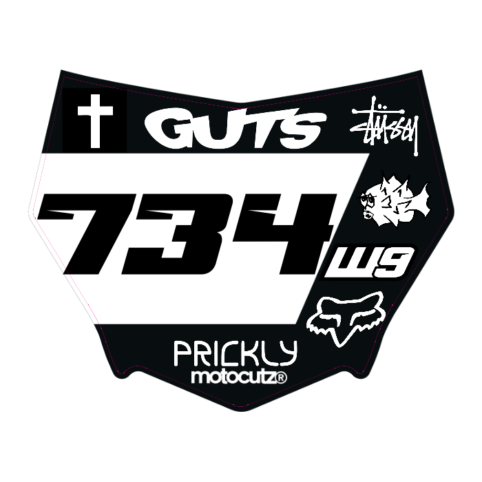 CUSTOM MOTOCUTZ FRONT PLATE DECAL