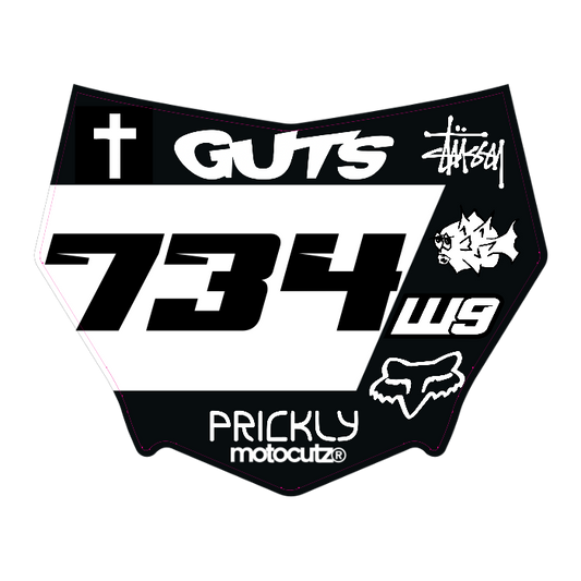 CUSTOM MOTOCUTZ FRONT PLATE DECAL