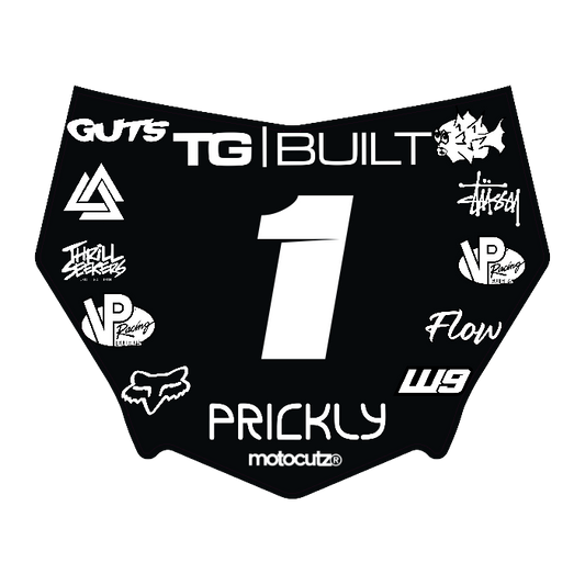 CUSTOM MOTOCUTZ FRONT PLATE DECAL
