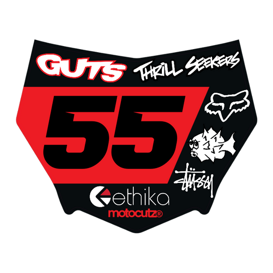 CUSTOM MOTOCUTZ FRONT PLATE DECAL