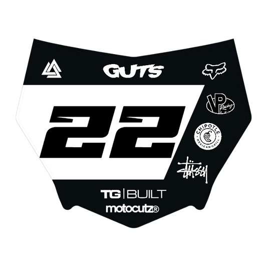CUSTOM MOTOCUTZ FRONT PLATE DECAL