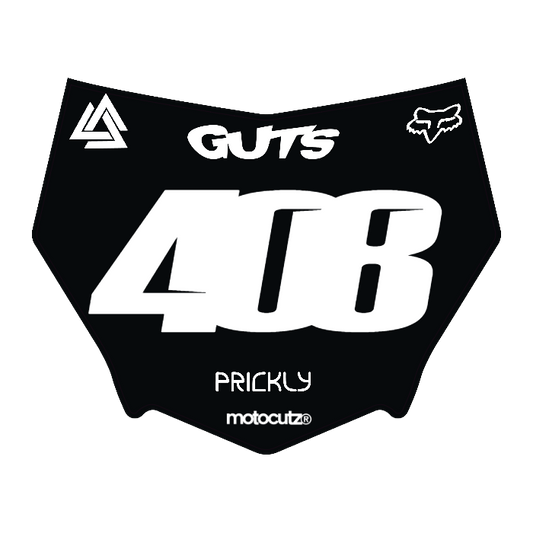 CUSTOM MOTOCUTZ FRONT PLATE DECAL