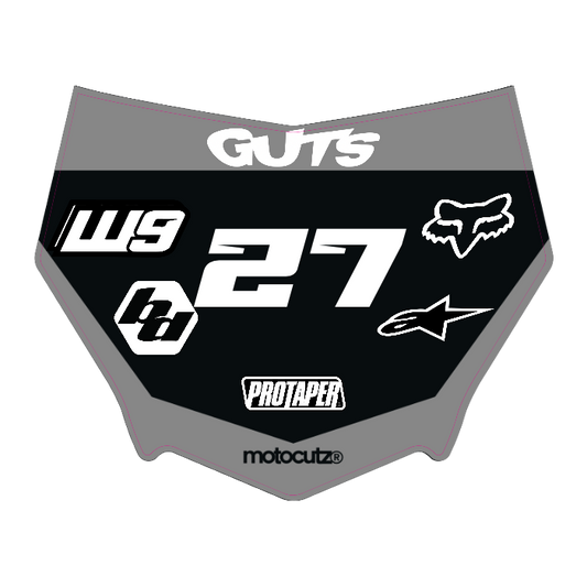 CUSTOM MOTOCUTZ FRONT PLATE DECAL