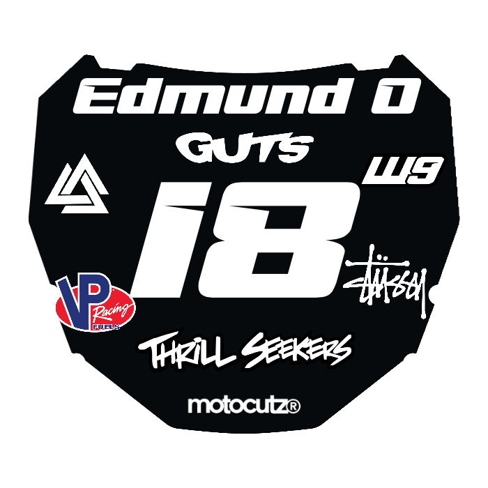 CUSTOM ODI NUMBER PLATE DECAL