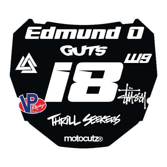 CUSTOM ODI NUMBER PLATE DECAL