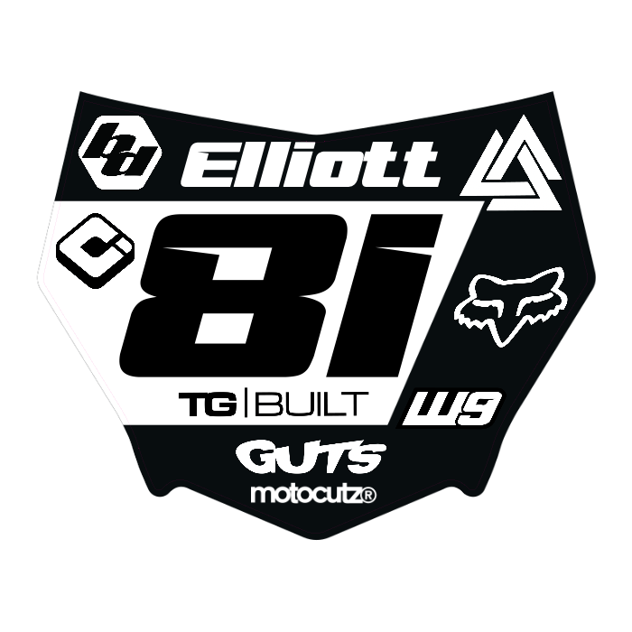 CUSTOM MOTOCUTZ FRONT PLATE DECAL