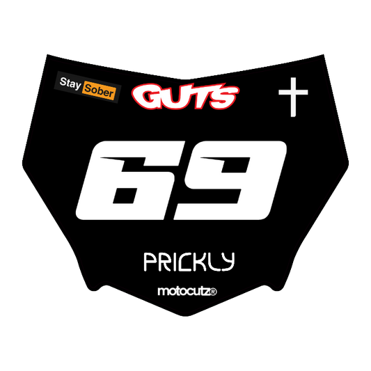 CUSTOM MOTOCUTZ FRONT PLATE DECAL
