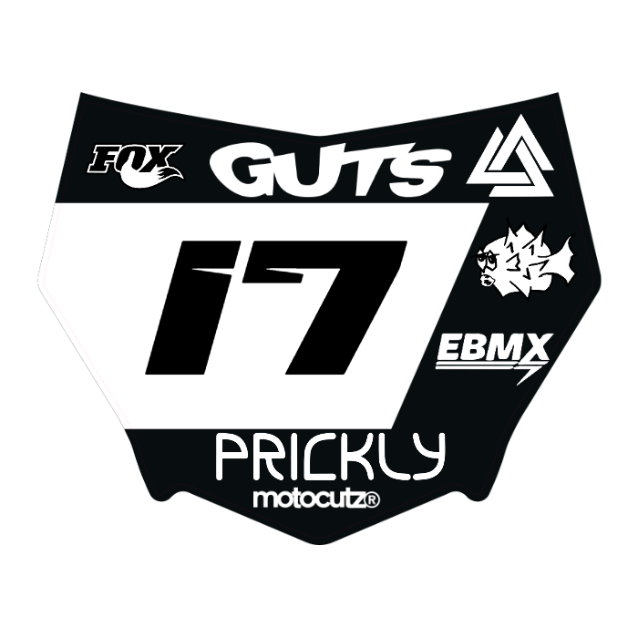CUSTOM MOTOCUTZ FRONT PLATE DECAL