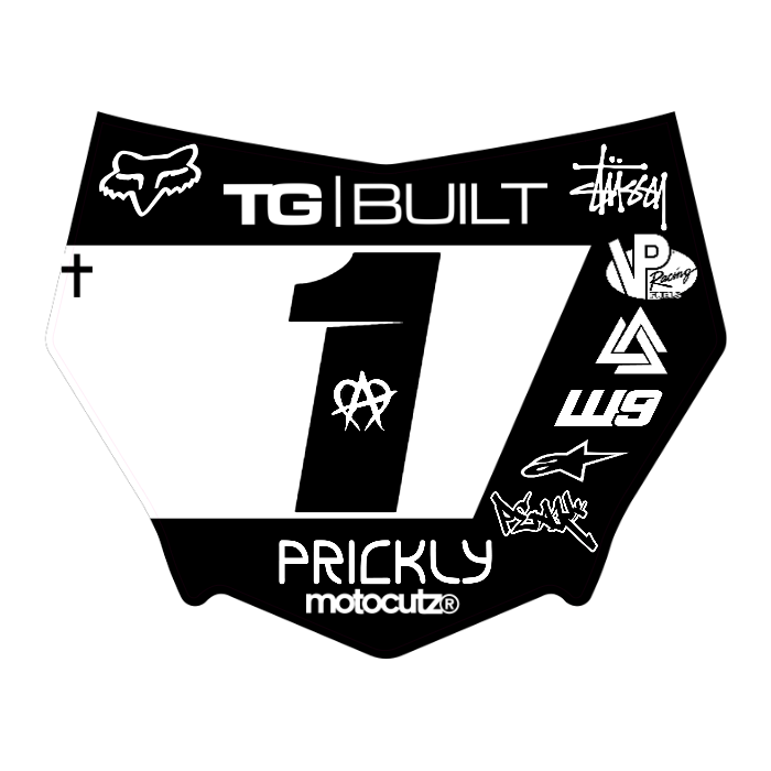 CUSTOM MOTOCUTZ FRONT PLATE DECAL