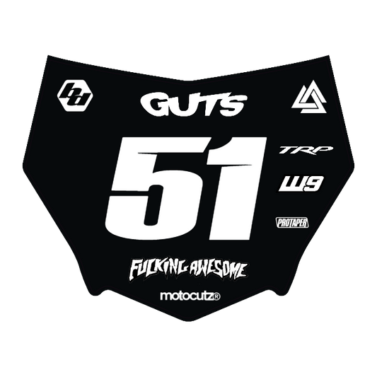 CUSTOM MOTOCUTZ FRONT PLATE DECAL