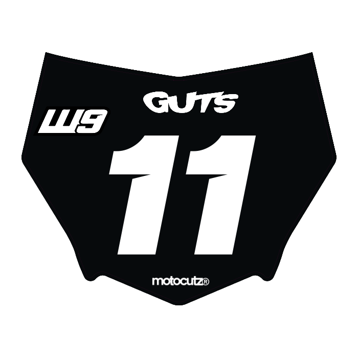 CUSTOM MOTOCUTZ FRONT PLATE DECAL