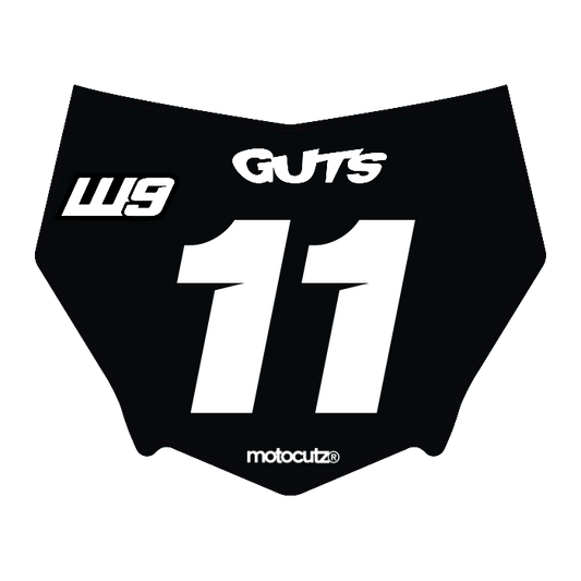 CUSTOM MOTOCUTZ FRONT PLATE DECAL