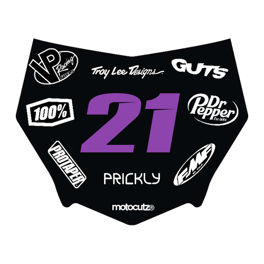 CUSTOM MOTOCUTZ FRONT PLATE DECAL