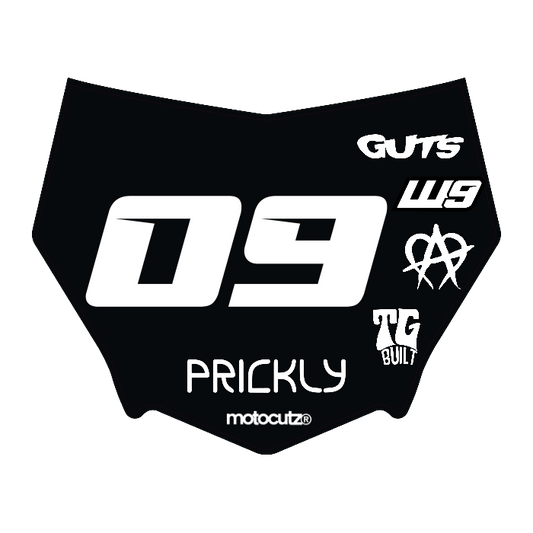 CUSTOM MOTOCUTZ FRONT PLATE DECAL