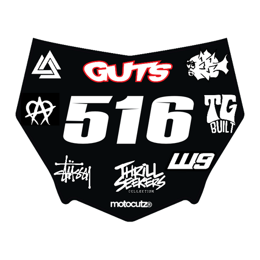 CUSTOM MOTOCUTZ FRONT PLATE DECAL
