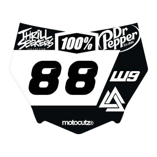 CUSTOM MOTOCUTZ FRONT PLATE DECAL