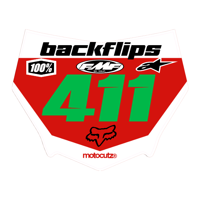 CUSTOM MOTOCUTZ FRONT PLATE DECAL