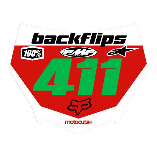 CUSTOM MOTOCUTZ FRONT PLATE DECAL