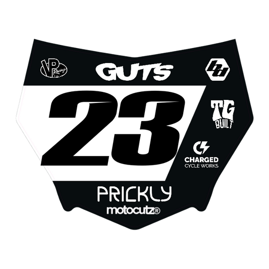 CUSTOM MOTOCUTZ FRONT PLATE DECAL