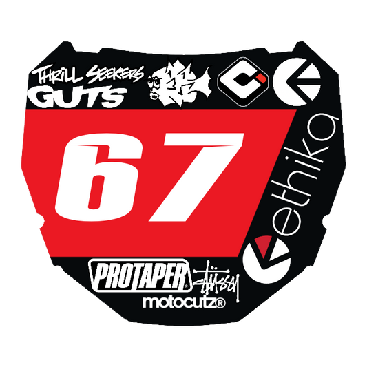 CUSTOM ODI NUMBER PLATE DECAL