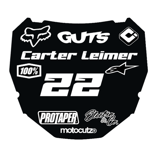 CUSTOM ODI NUMBER PLATE DECAL