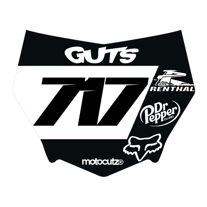 CUSTOM MOTOCUTZ FRONT PLATE DECAL
