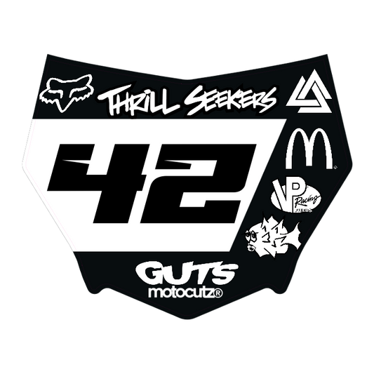 CUSTOM MOTOCUTZ FRONT PLATE DECAL