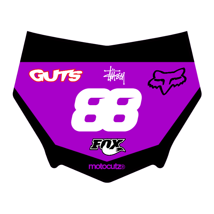 CUSTOM MOTOCUTZ FRONT PLATE DECAL