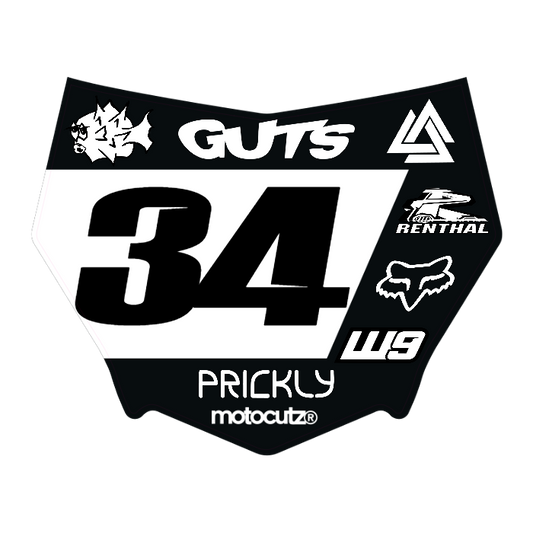 CUSTOM MOTOCUTZ FRONT PLATE DECAL