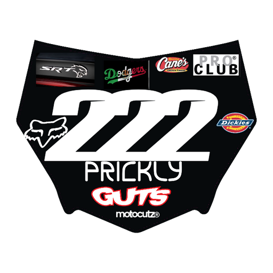 CUSTOM MOTOCUTZ FRONT PLATE DECAL