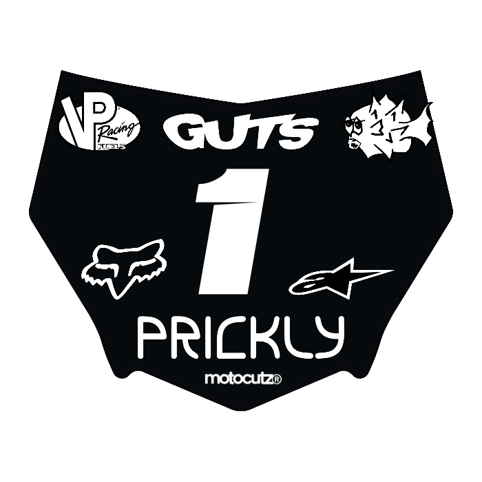 CUSTOM MOTOCUTZ FRONT PLATE DECAL