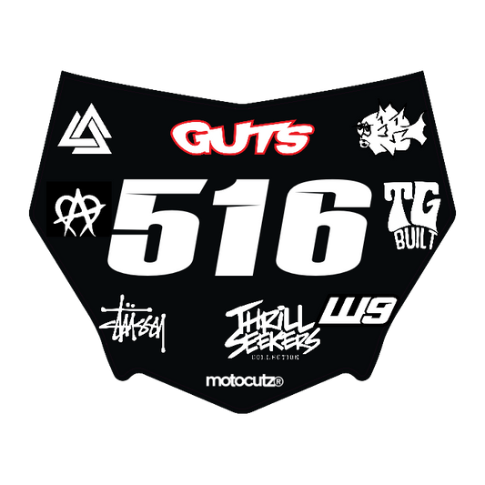 CUSTOM MOTOCUTZ FRONT PLATE DECAL