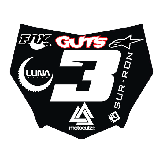 CUSTOM MOTOCUTZ FRONT PLATE DECAL